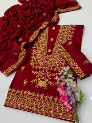 Winter Collection 2026 | Luxury 3-Piece Cotton Suit