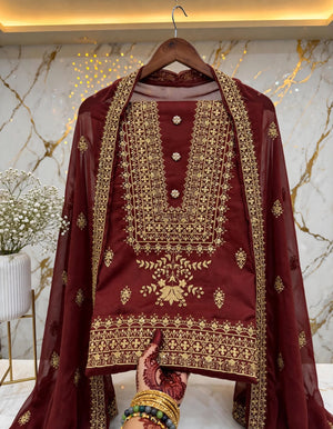 Winter Collection 2026 | Luxury 3-Piece Cotton Suit
