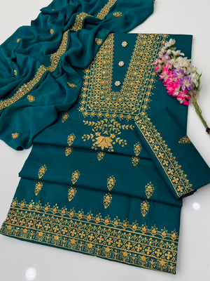 Winter Collection 2026 | Luxury 3-Piece Cotton Suit