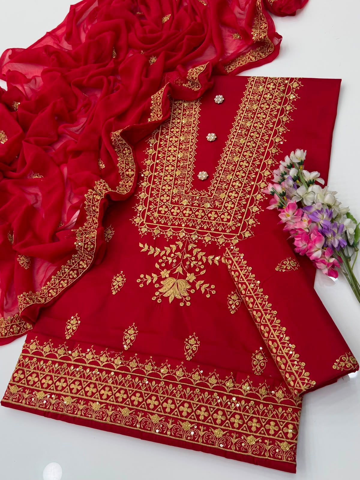 Winter Collection 2026 | Luxury 3-Piece Cotton Suit